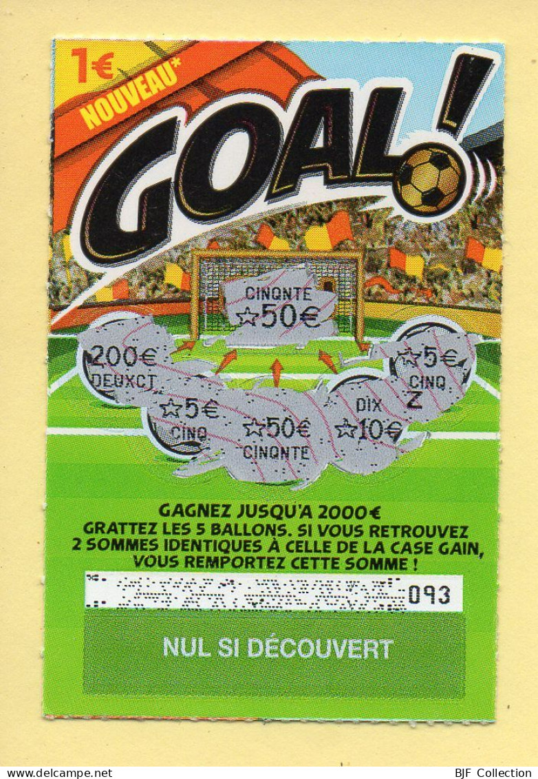 Grattage : GOAL / Nouveau / Emission N° 01 Du Code Jeu 429 / Tableau Modifié Vs 4 Et 7 (gratté) Trait Rouge - Lottery Tickets