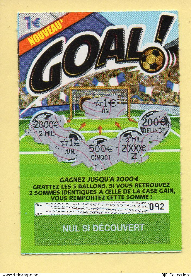 Grattage : GOAL / Nouveau / Emission N° 01 Du Code Jeu 429 / Tableau Modifié Vs 4 Et 7 (gratté) Trait Rouge - Lottery Tickets