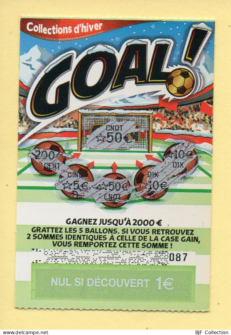 Grattage : GOAL / Collections D'hiver / Emission N° 01 Du Code Jeu 430 (gratté) Trait Rouge - Lotterielose