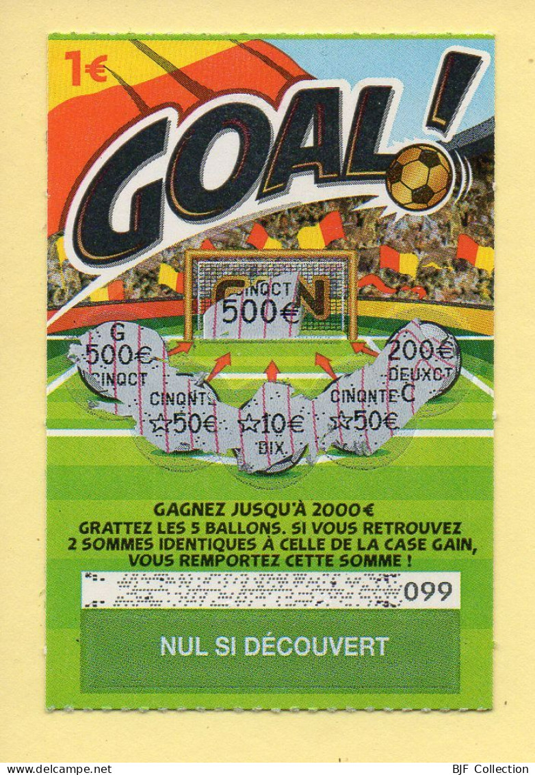 Grattage : GOAL / Emission N° 02 Du Code Jeu 429 (gratté) Trait Rouge - Billets De Loterie