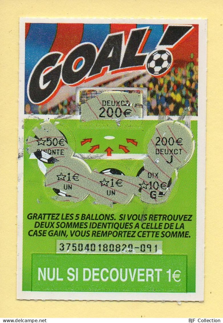 Grattage : GOAL / Emission N° 04 Du Code Jeu 375 (gratté) Trait Rouge - Lottery Tickets