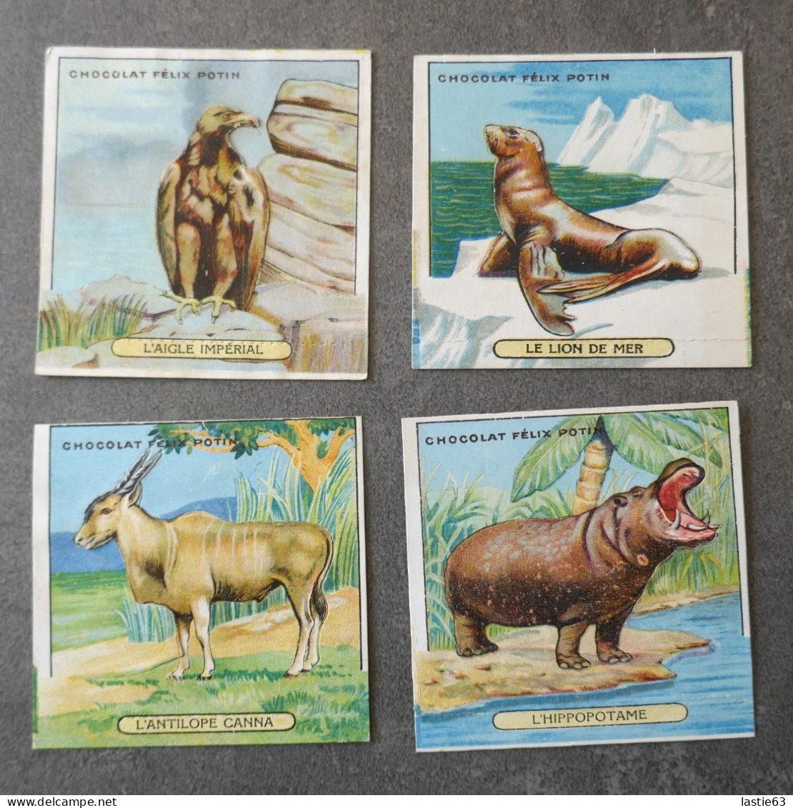 20 images chromos  Félix Potin  système pop up  prédécoupées  decoupage peuvent tenir debout animaux   8x8 cm