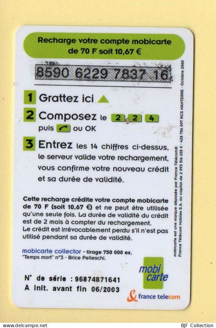 Mobicarte Collector : Puzzle Temps Mort N°3 – Brice Pelleschi / France Télécom / 06/2003 / Recharge 70 - Per Cellulari (ricariche)