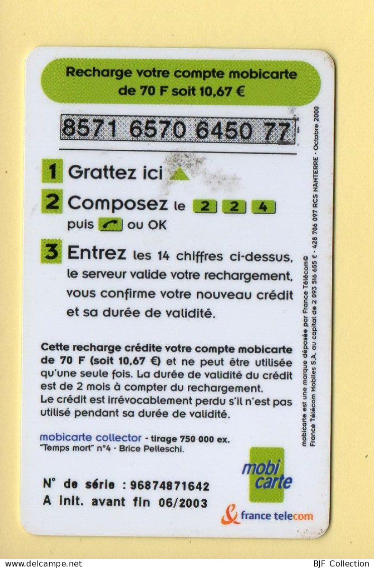 Mobicarte Collector : Puzzle Temps Mort N°4 – Brice Pelleschi / France Télécom / 06/2003 / Recharge 70 - Nachladekarten (Refill)