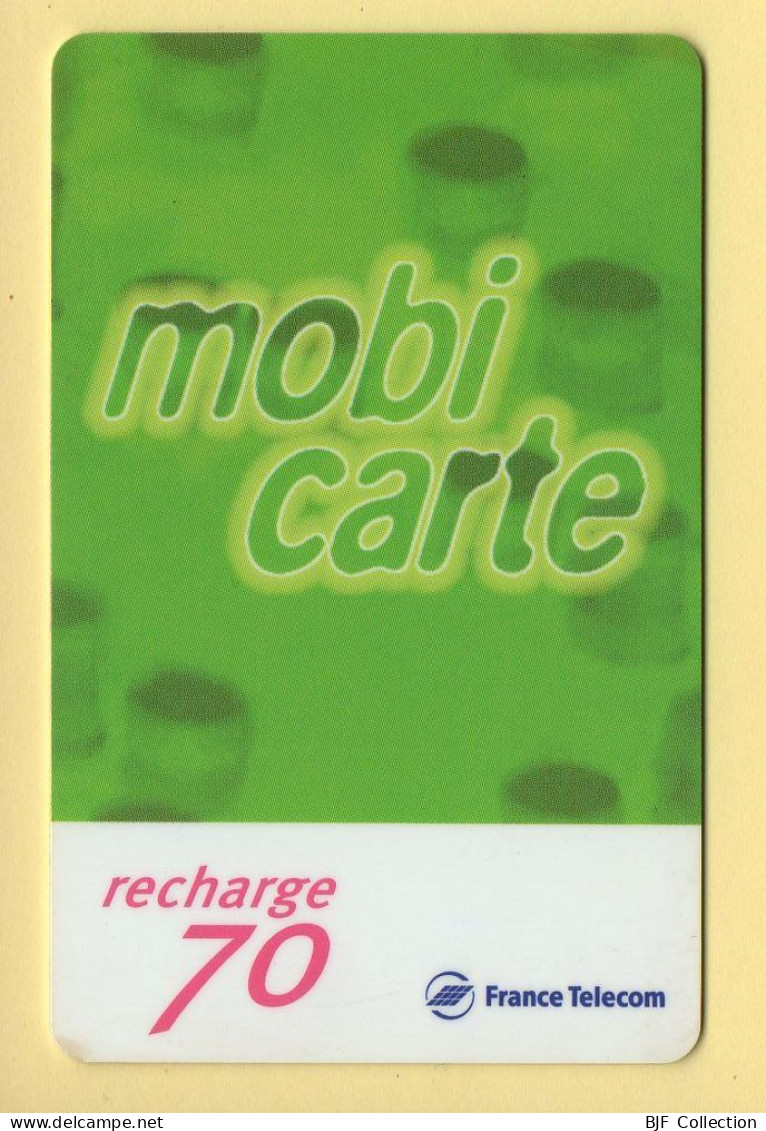 Mobicarte : Recharge 70 (Chiffres Roses) Sans Logo FT Au Verso :12/2002 : France Télécom (voir Cadre Et Numérotation) - Per Cellulari (ricariche)