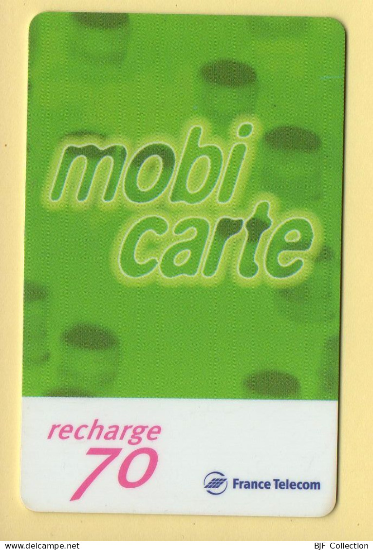 Mobicarte : Recharge 70 (Chiffres Roses) 12/2002 : France Télécom (voir Cadre Et Numérotation) - Cellphone Cards (refills)