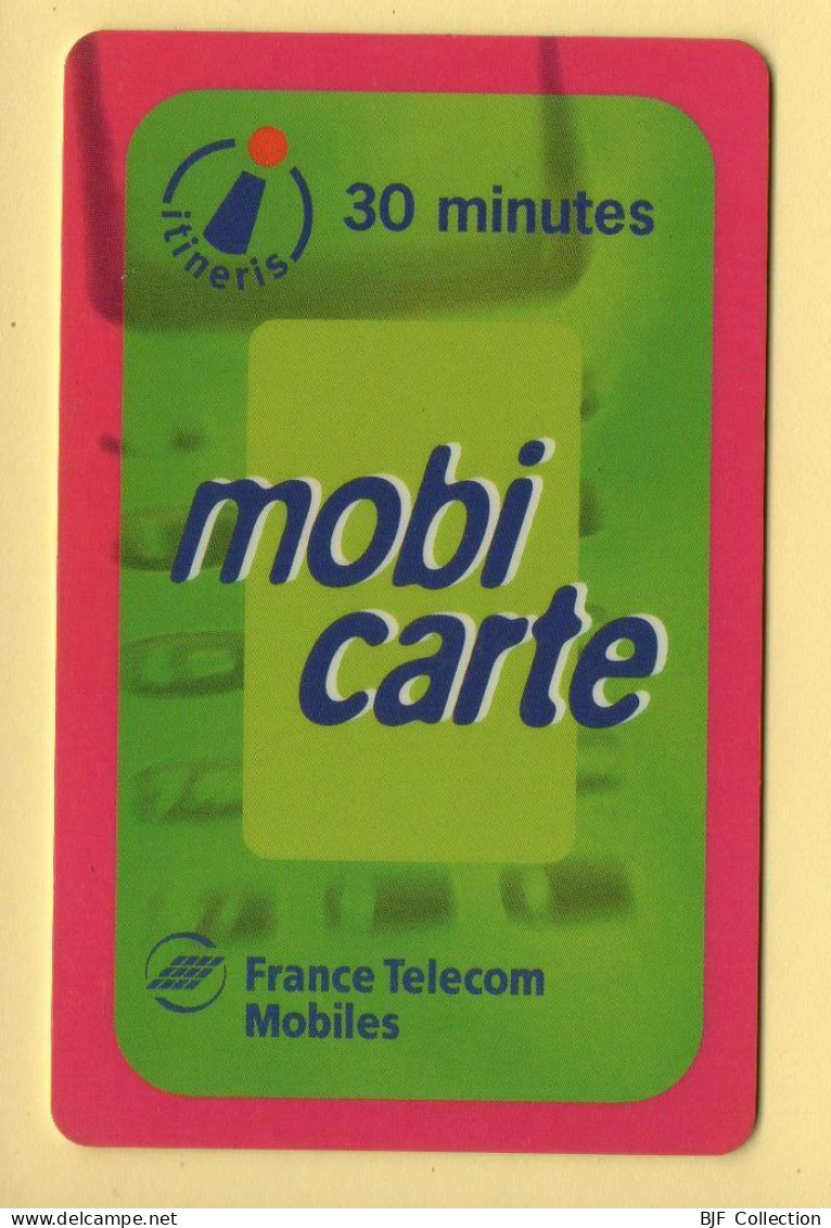 Mobicarte : Recharge 30 Minutes : Itinéris / France Télécom : 12/2001 (voir Cadre Et Numérotation) - Mobicartes