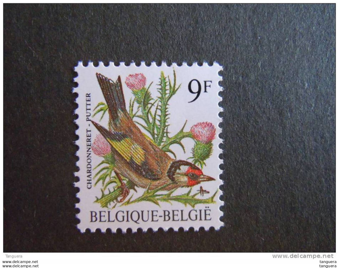 België Belgique Belgium 1985 Buzin Vogels Oiseaux Putter Chardonneret Typo Yv 2187a COB 2190GG  MNH ** - 1985-.. Oiseaux (Buzin)
