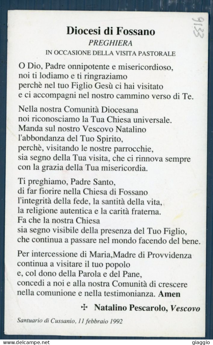 °°° Santino N. 9133 - Diocesi Di Fossano °°° - Religion & Esotericism