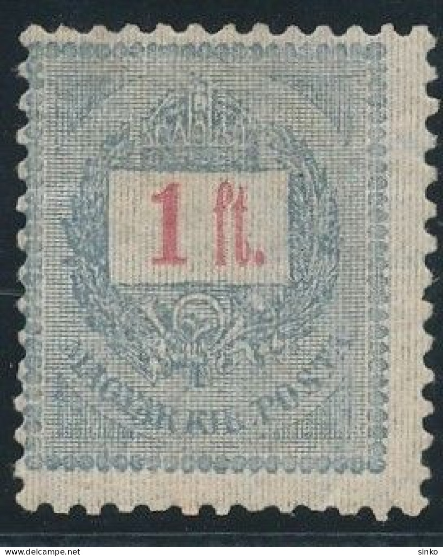 1889. Black Number Krajcar 1Ft Stamp - ...-1867 Voorfilatelie