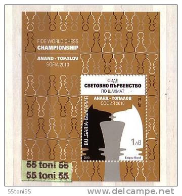 2010 CHESS – FIDE  World Championship Match Anand – Topalov  S/S-MNH BULGARIA / BULGARIE - Nuevos