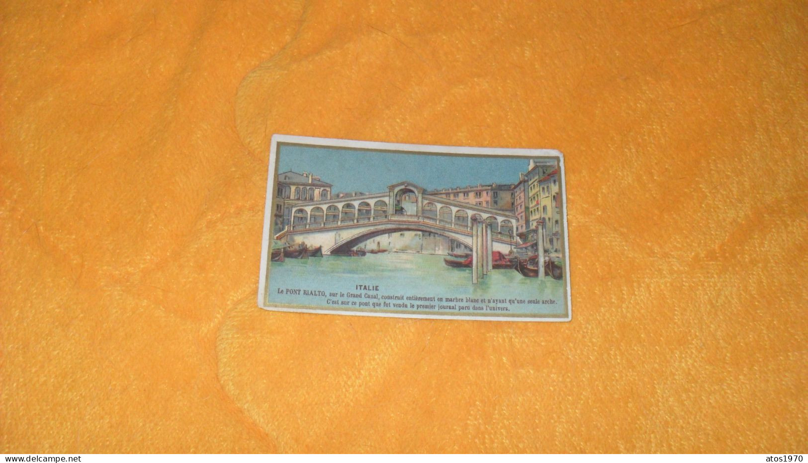 CHROMO OU IMAGE ANCIENNE DATE ?../ ITALIE.- LE PONT RIALTO SUR LE GRAND CANAL.. - Sonstige & Ohne Zuordnung