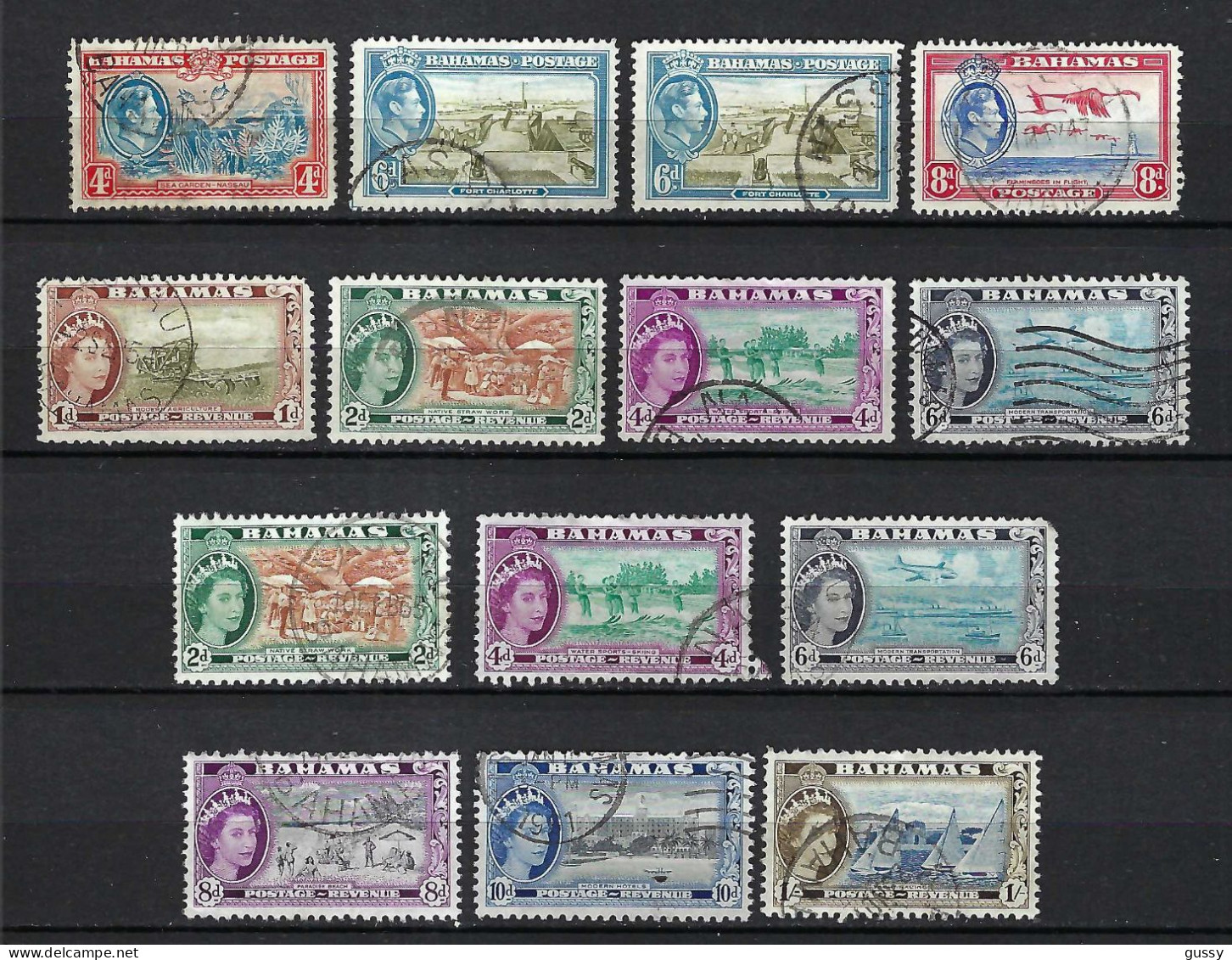 BAHAMAS Ca.1953-73: Lot D' Obl. - 1859-1963 Colonia Británica