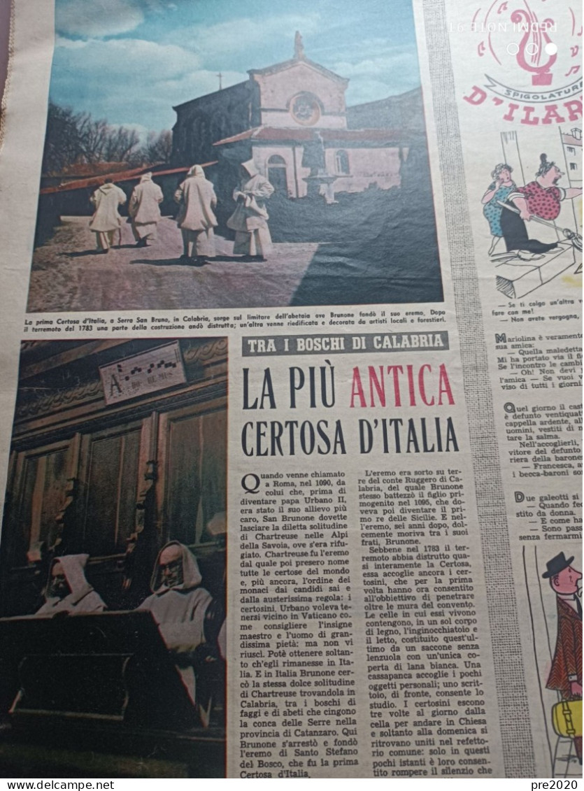 TRIBUNA ILLUSTRATA 1956 SERRA SAN BRUNO VIGNOLA SERRAMAZZONI MODENA - Altri & Non Classificati