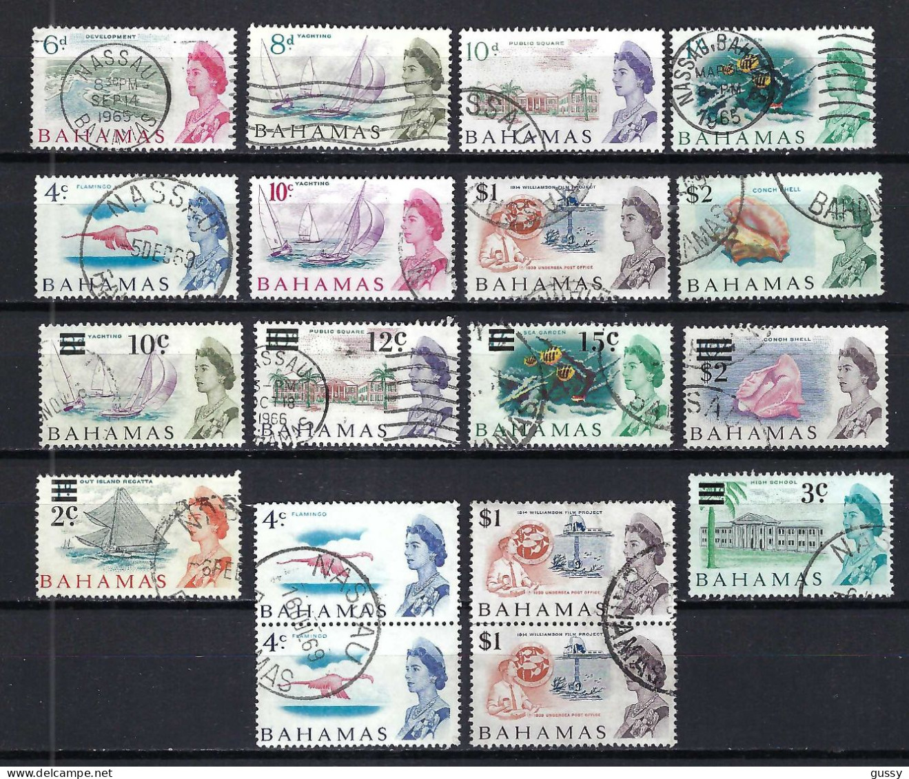 BAHAMAS Ca.1953-73: Lot D' Obl. - 1859-1963 Kronenkolonie