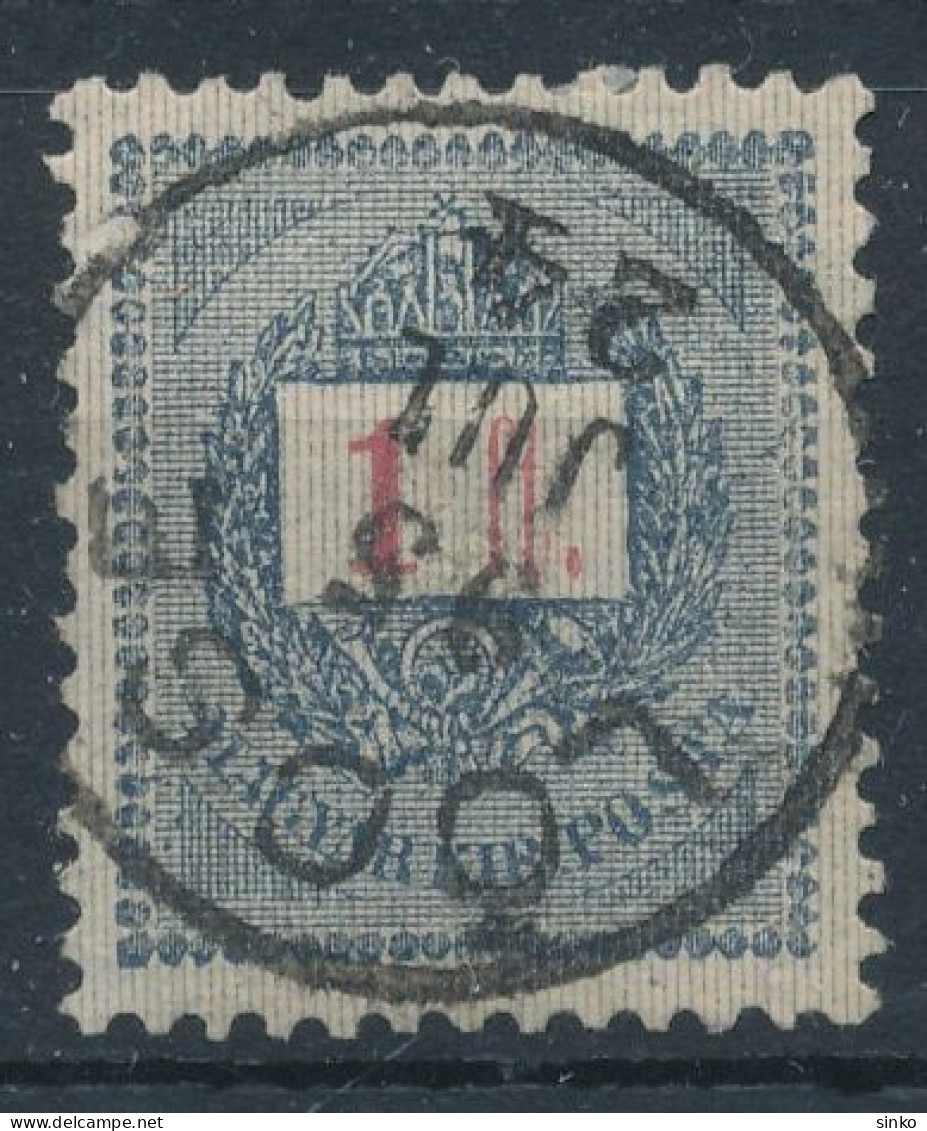 1889. Black Number Krajcar 1Ft Stamp - ...-1867 Vorphilatelie