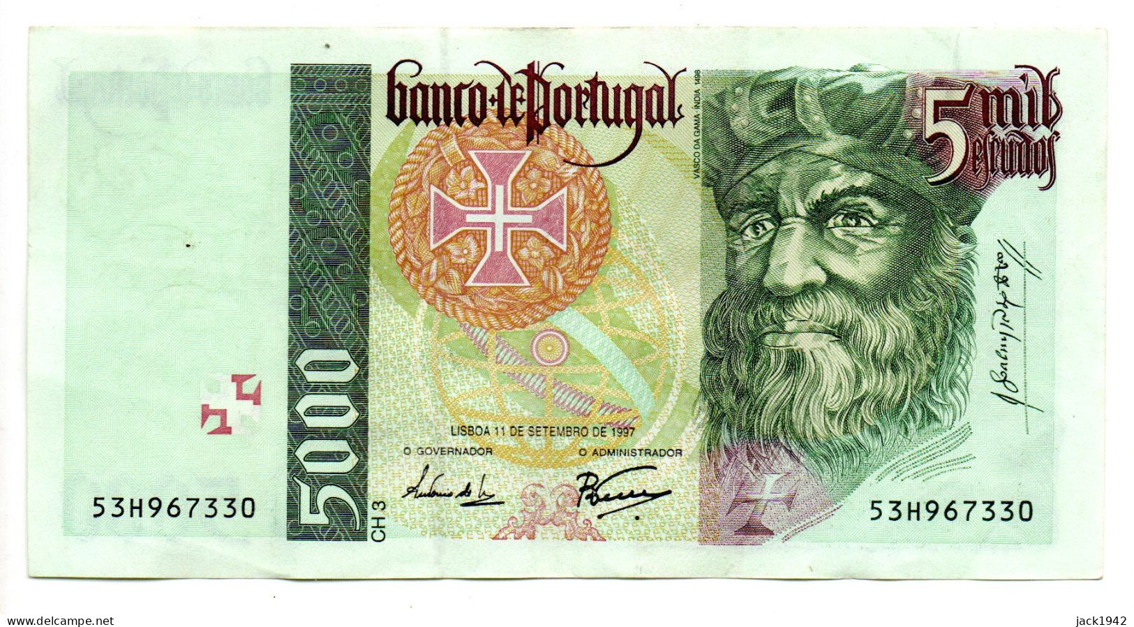 5000 Escudos Note - Billet De 5000 Escudos - Septembre 1997 - TTB Very Fine Condition - Portogallo