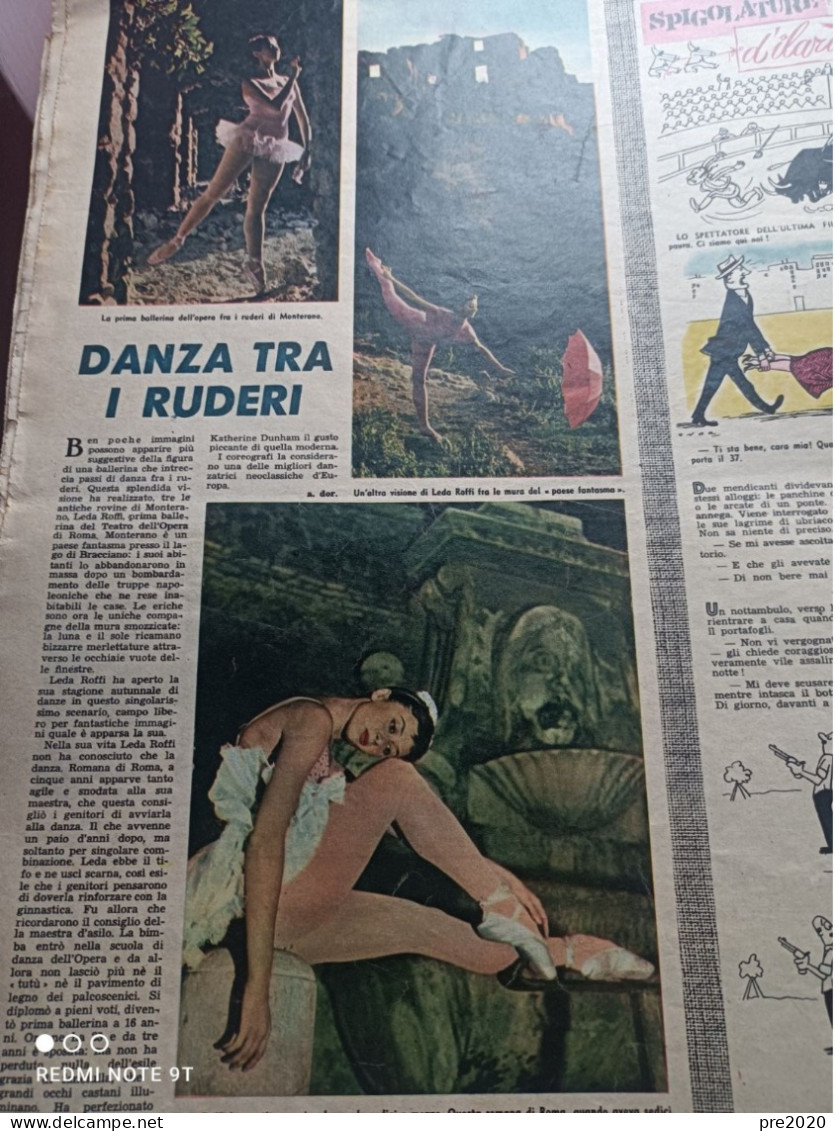 TRIBUNA ILLUSTRATA 1956 MARIO LANZA TENORE VALSESIA MONTERANO - Sonstige & Ohne Zuordnung