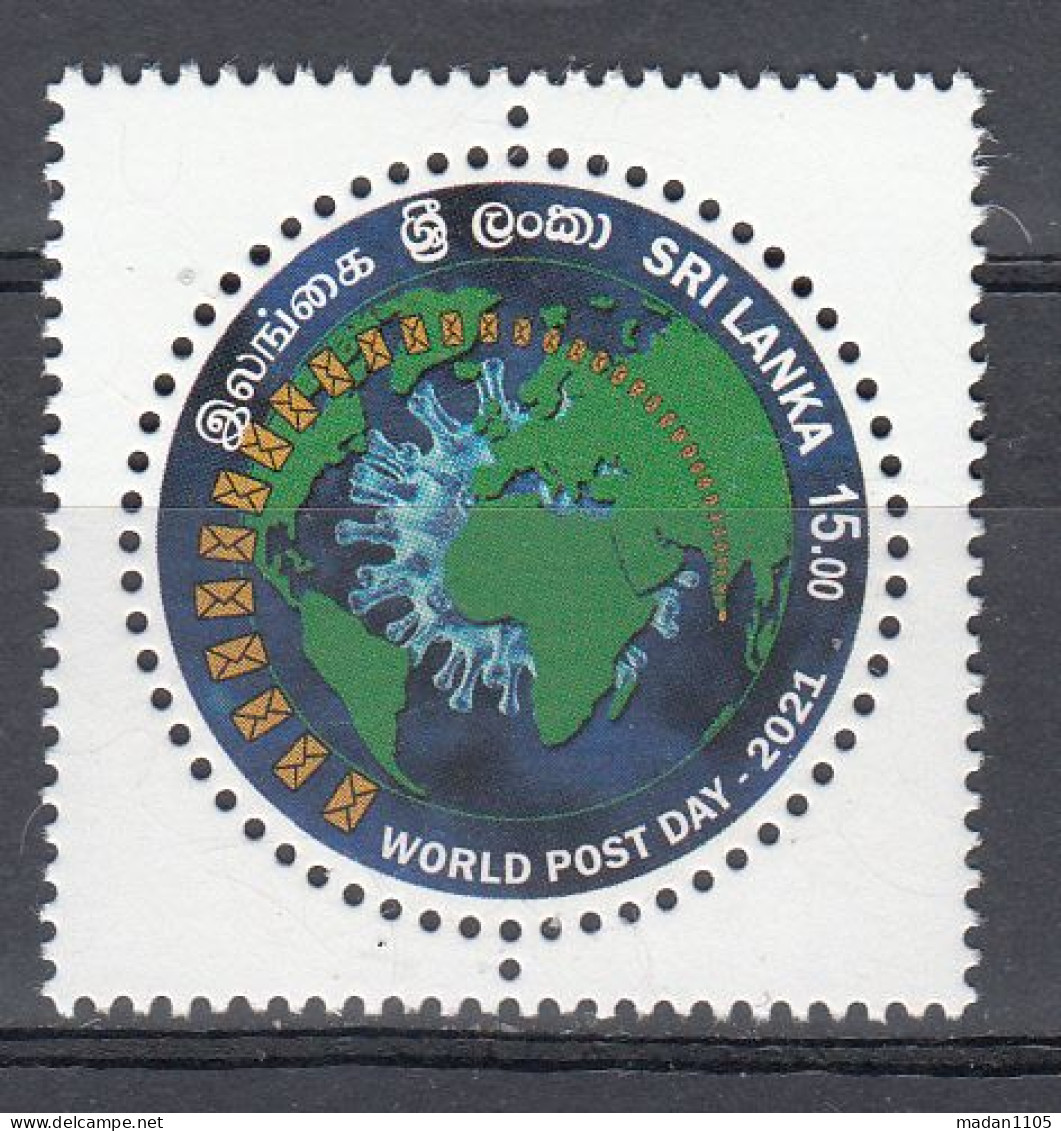 SRI LANKA, 2021, World Post Day, MNH, (**) - Sri Lanka (Ceylon) (1948-...)