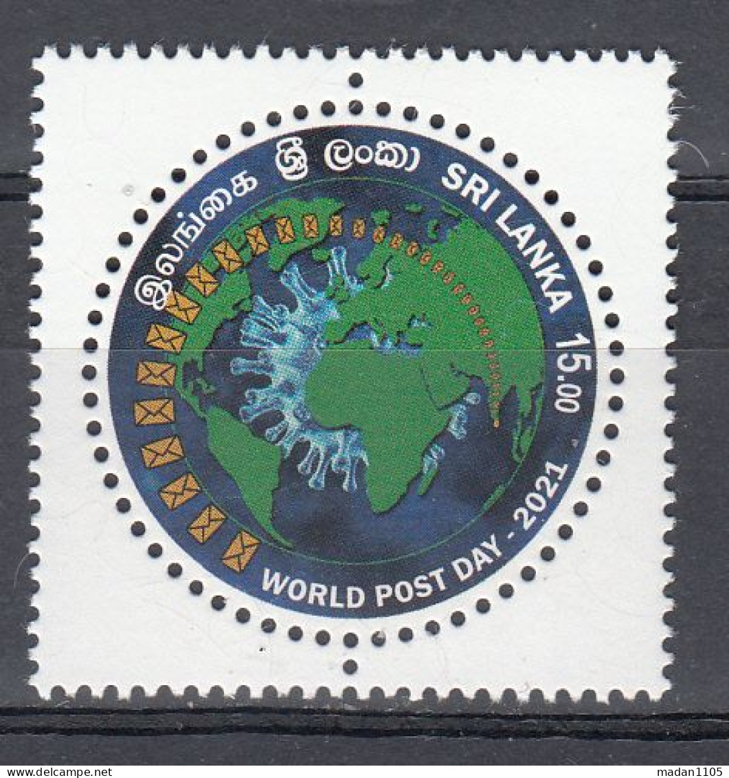 SRI LANKA, 2021, World Post Day, MNH, (**) - Sri Lanka (Ceilán) (1948-...)