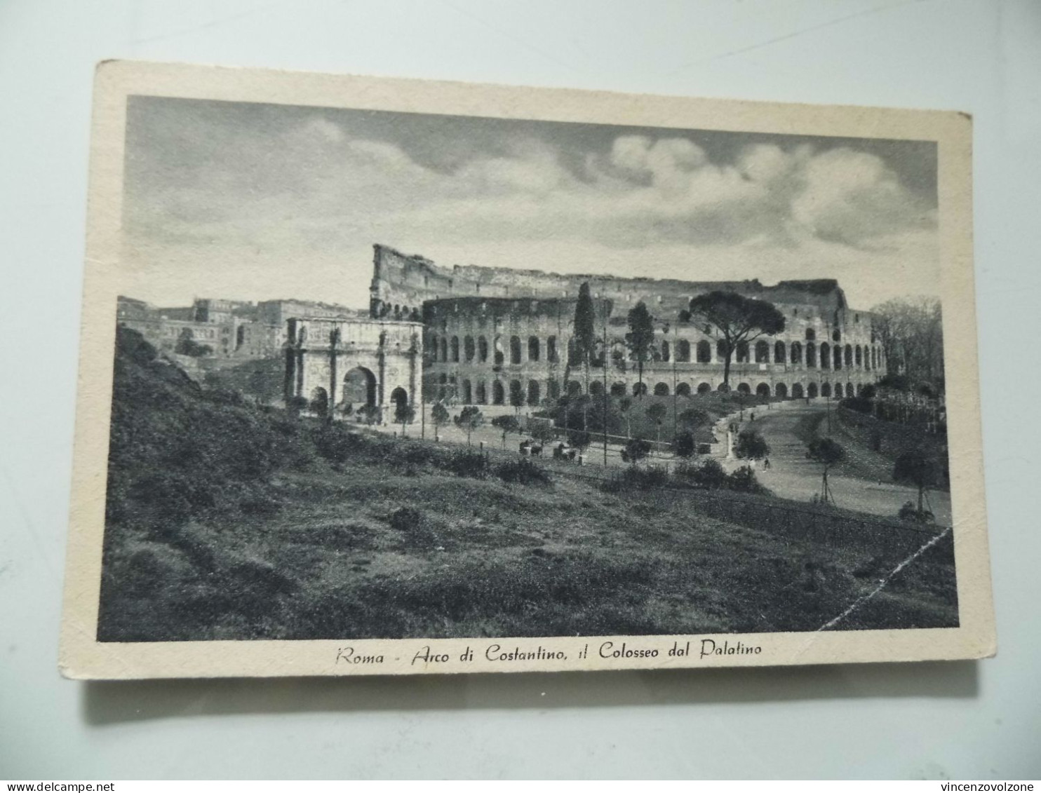 Cartolina  Viaggiata "Roma - Arco Di Costantino, Il Colosseo Dal Palatino"  1963 - Colosseo