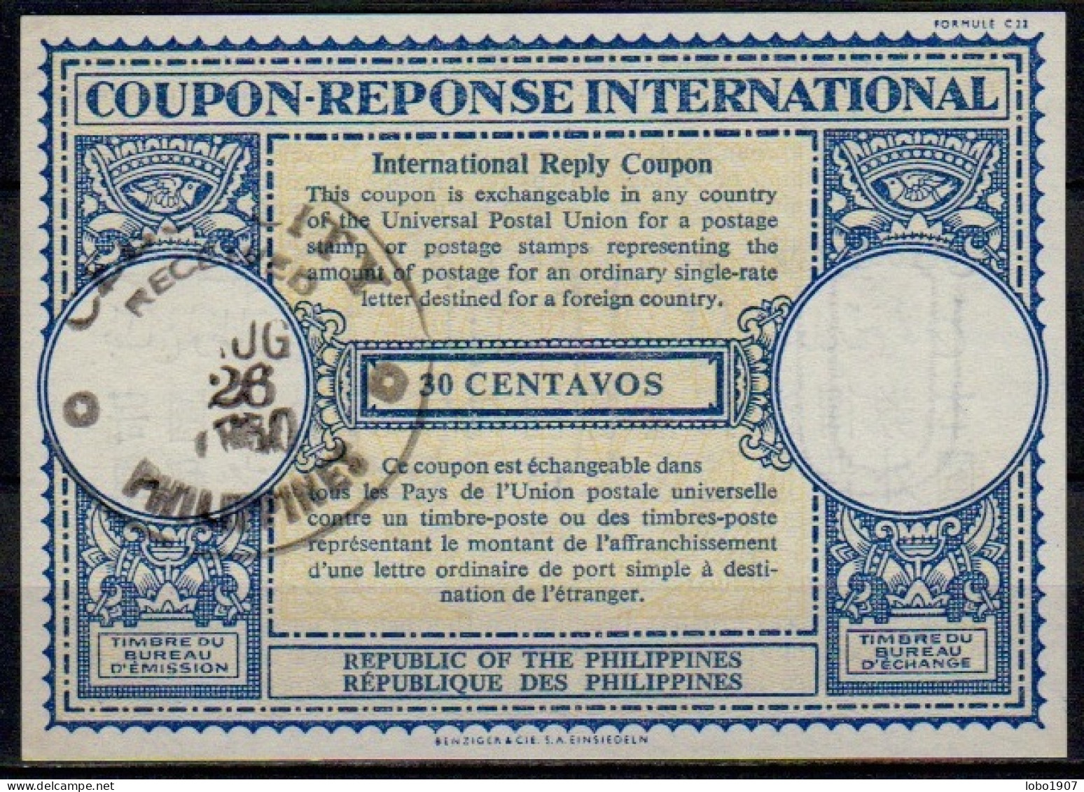 PHILIPPINES  Collection 15 International Reply Coupon Reponse Cupon Respuesta IRC IAS See List And Scans - Philippines