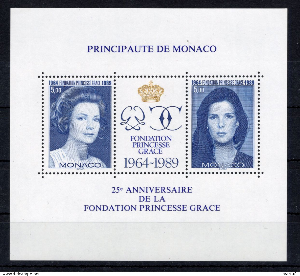 1989 MONACO BF 46 MNH ** Principessa Grace - Blocchi