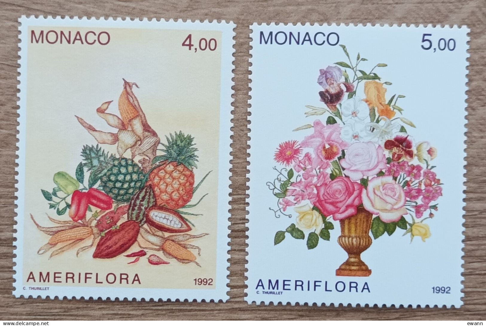 Monaco - YT N°1830, 1831 - Exposition Ameriflora à Colombus - 1992 - Neuf - Nuevos