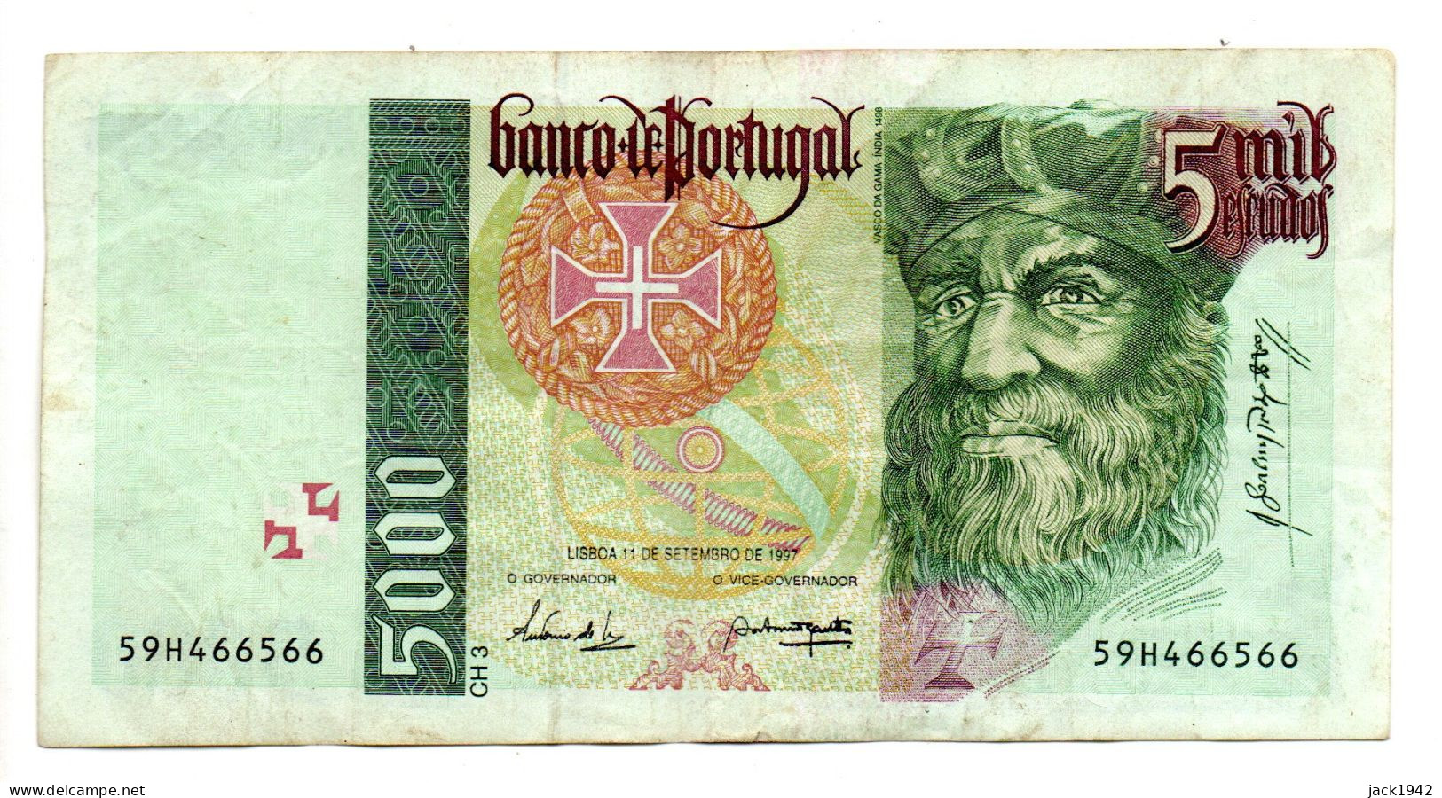 5000 Escudos Note - Billet De 5000 Escudos - Septembre 1997 - TB - Portogallo