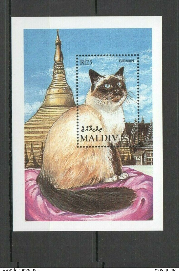 Maldives - 1994 - Cats: Birman - Yv Bf 304 - Chats Domestiques