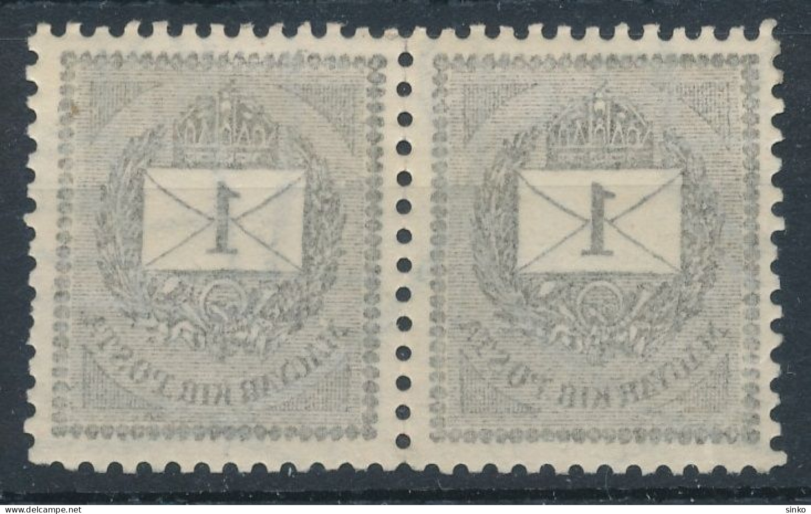 1898. Black Number Krajcar 1kr Stamp Pair - ...-1867 Prephilately