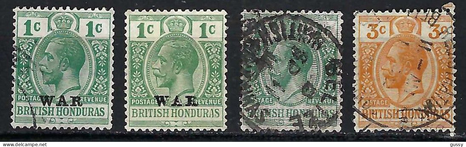 HONDURAS BRITANNIQUE Ca.1913-16: Lot D' Obl. - British Honduras (...-1970)