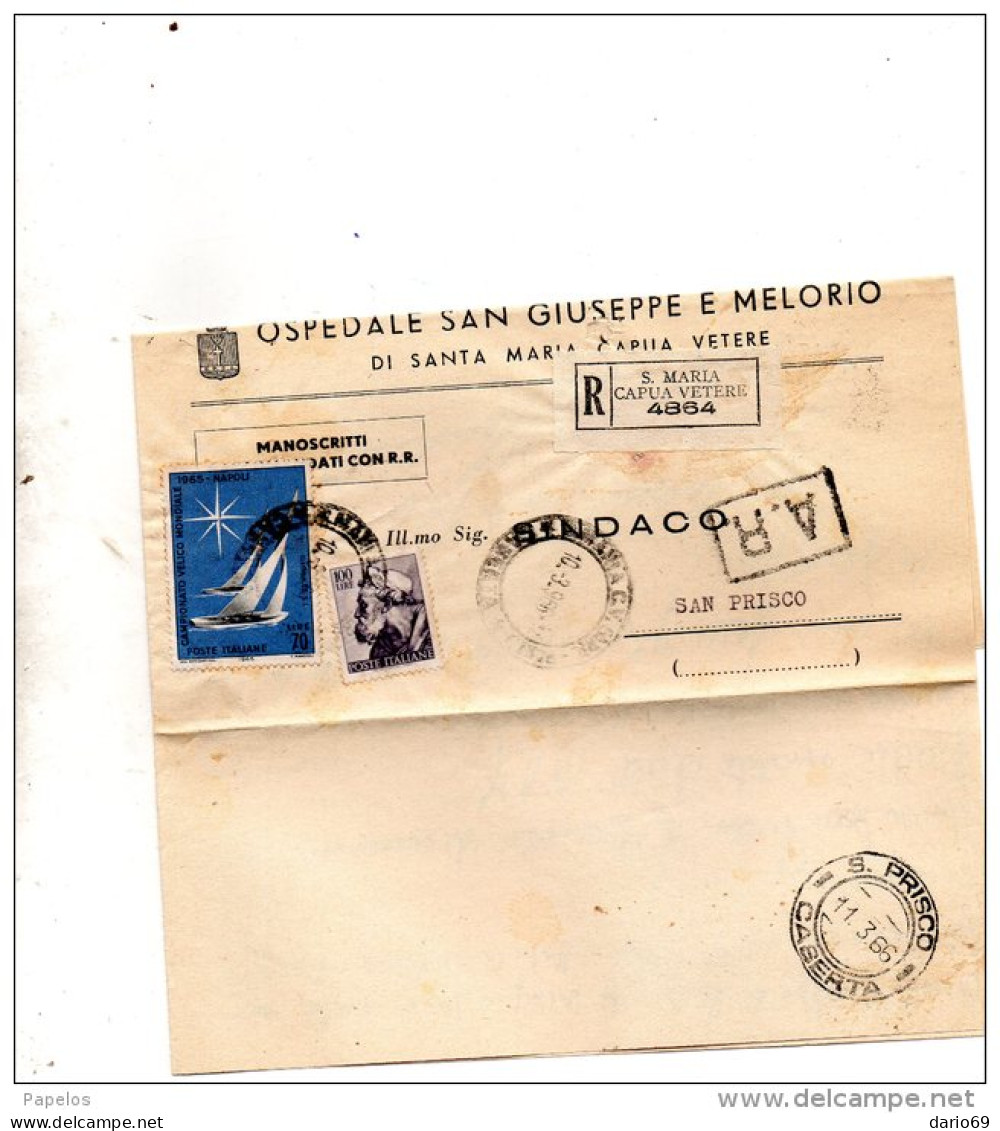 1966  LETTERA CON ANNULLO S. MARIA CAPUAVETERE  CASERTA - 1961-70: Poststempel