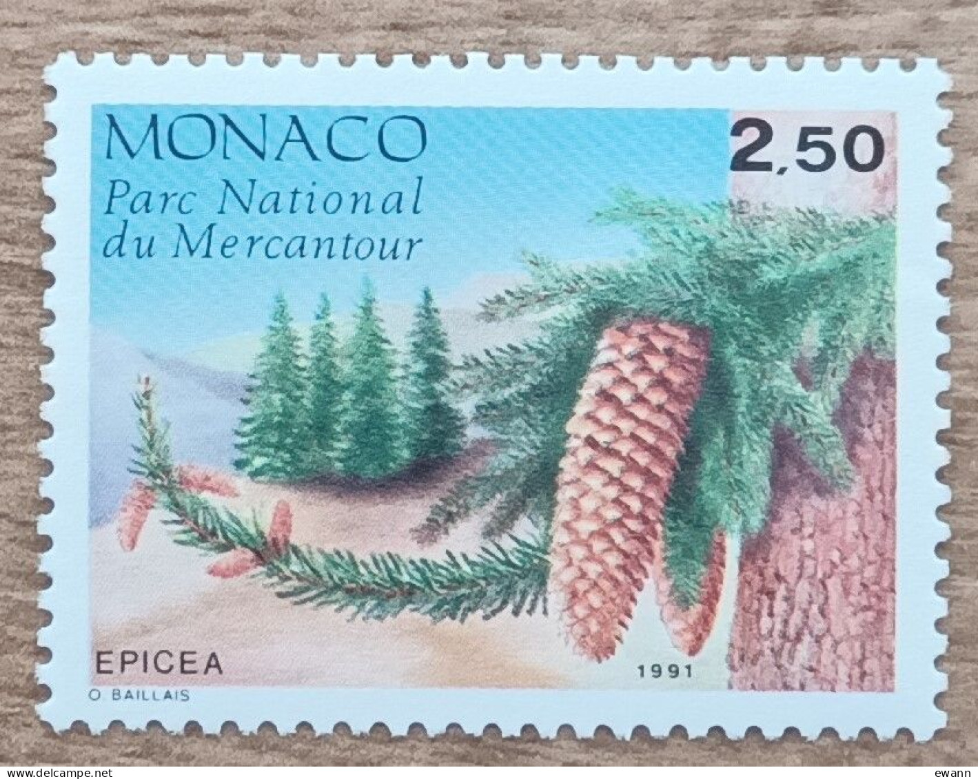 Monaco - YT N°1799 - Flore / Conifères Du Parc Du Mercantour - 1991 - Neuf - Ongebruikt