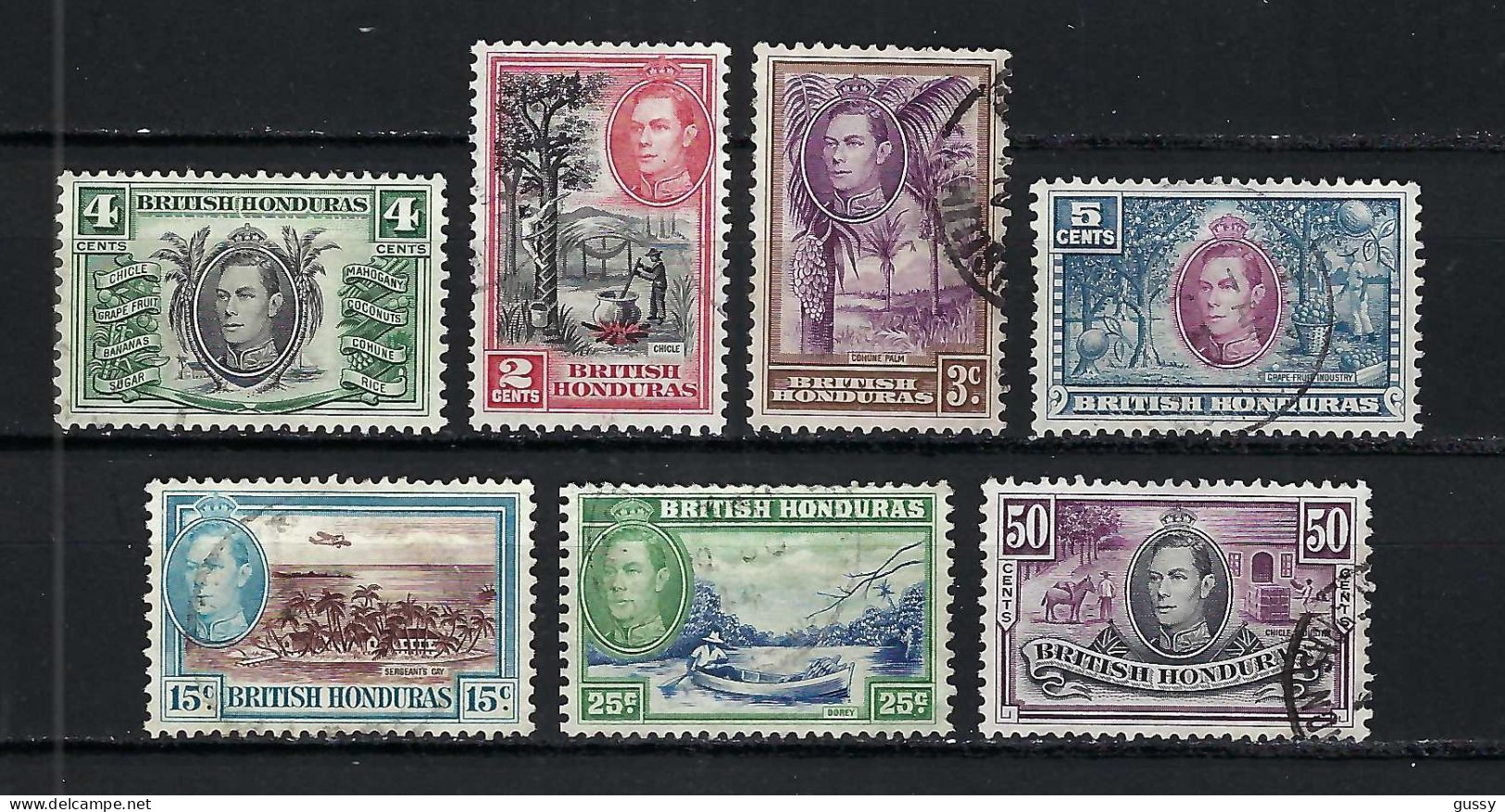 HONDURAS BRITANNIQUE Ca.1938-51: Lot D' Obl. - Honduras Británica (...-1970)