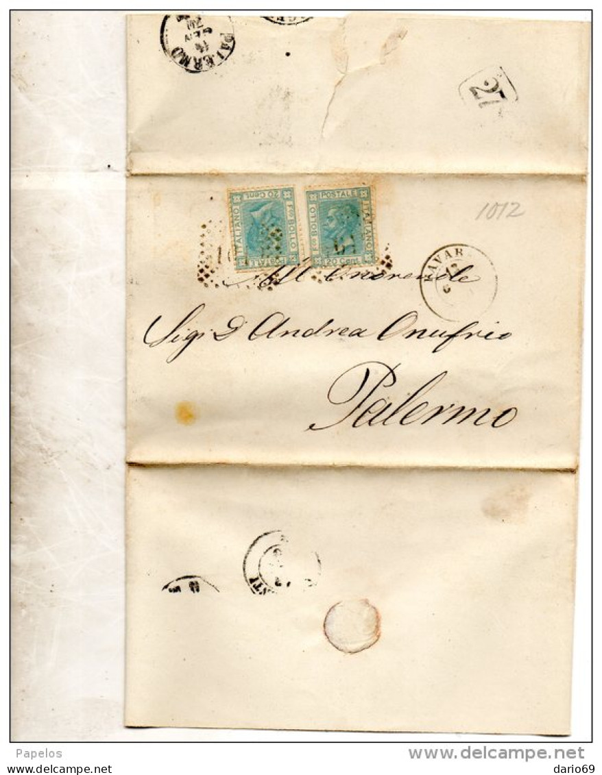 1870  LETTERA CON ANNULLO FAVARO VENEZIA - Storia Postale