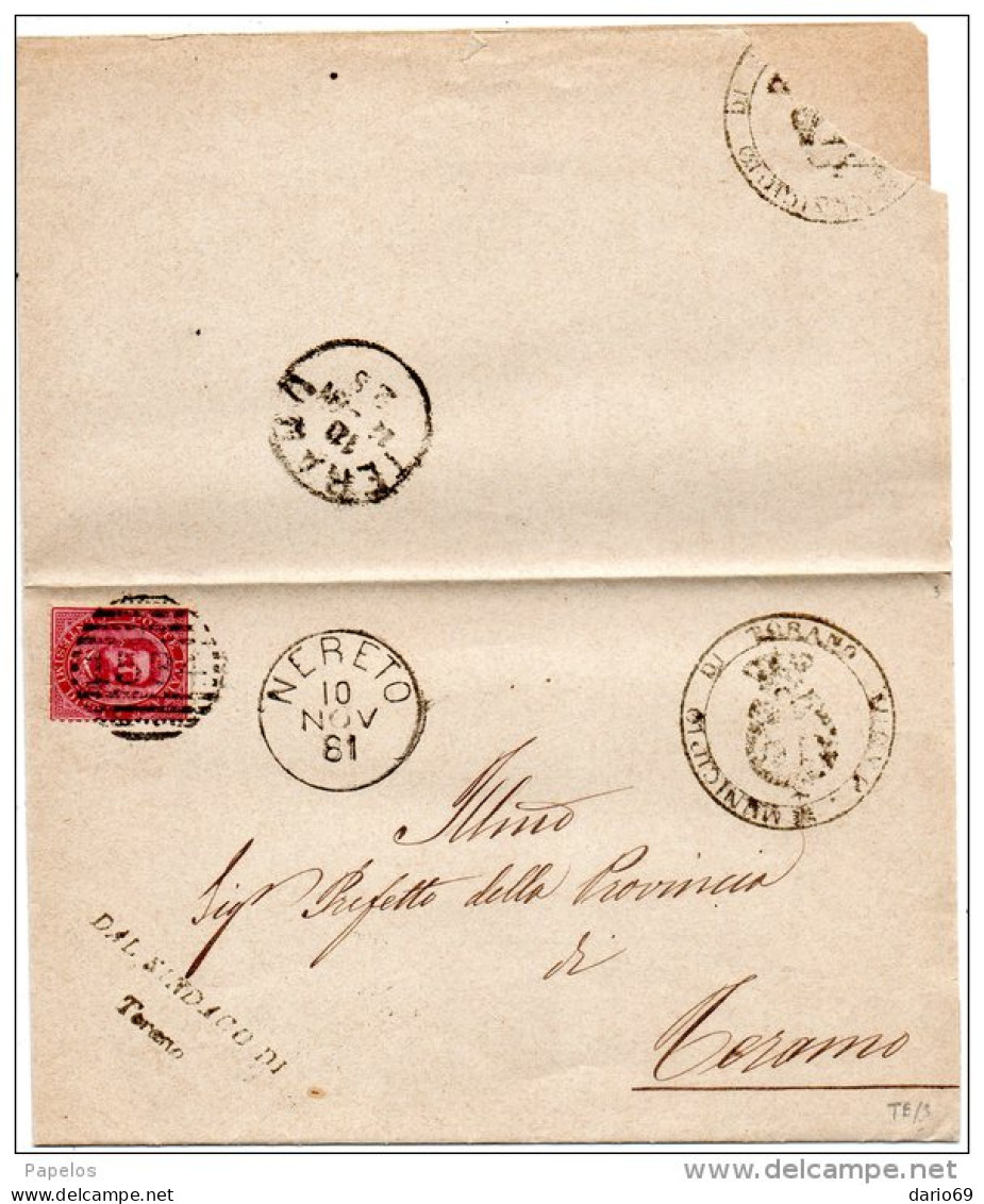 1881 LETTERA CON ANNULLO NERETO  TERAMO - Storia Postale