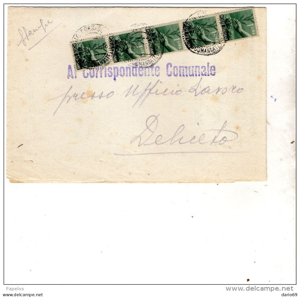 1948  LETTERA  CON ANNULLO FOGGIA - 1946-60: Poststempel