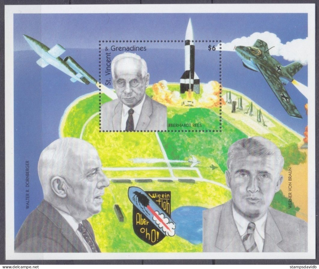 1994 St Vincent Grenadines 2979/B322 Eberhard Rees Pioneer Of Astronautics 6,50 € - South America