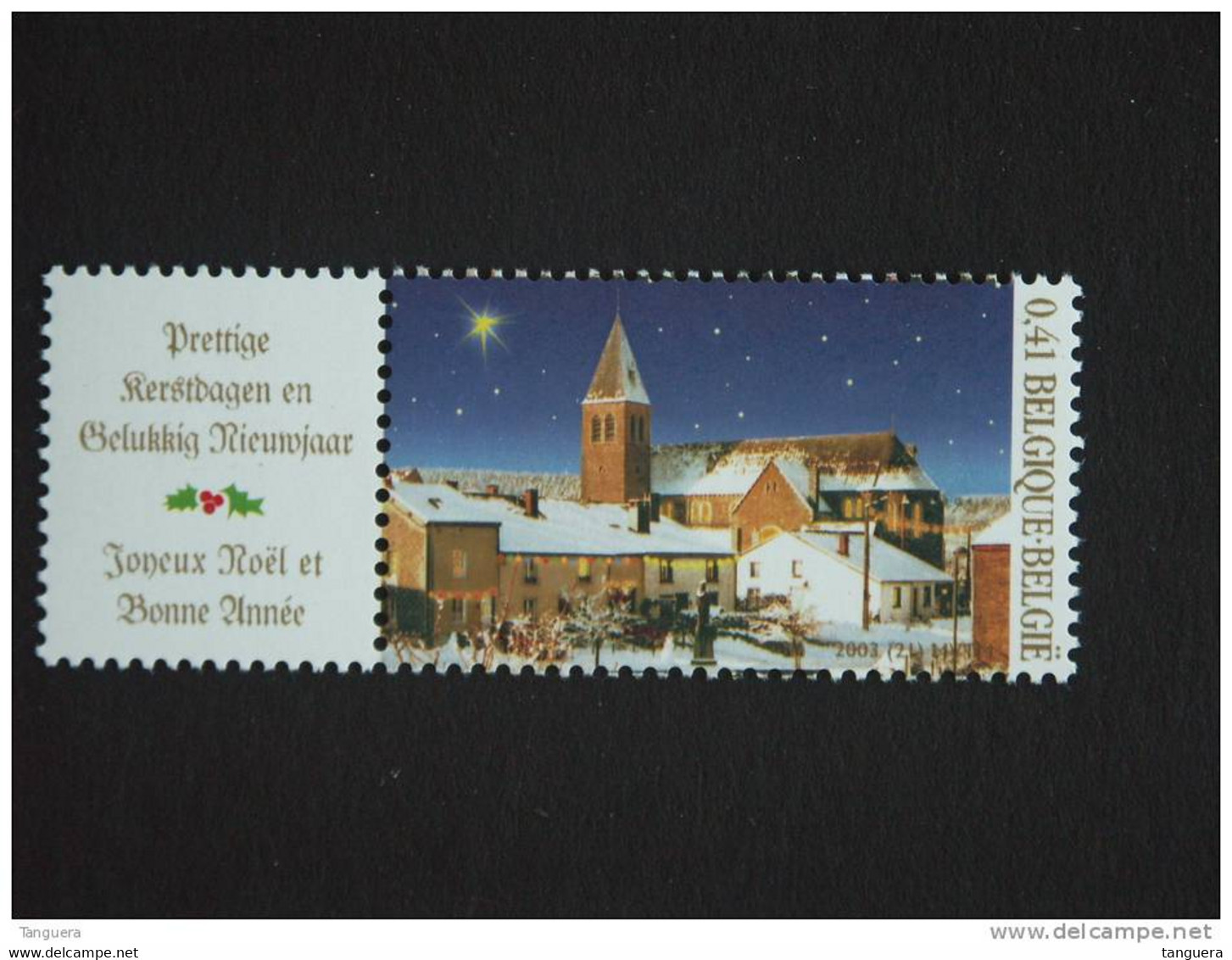 België Belgique 2003 Noël Et Nouvel An Kerstmis En Nieuwjaar Kerk église Herbeumont Cob 3224 Yv 3213 MNH ** - Neufs