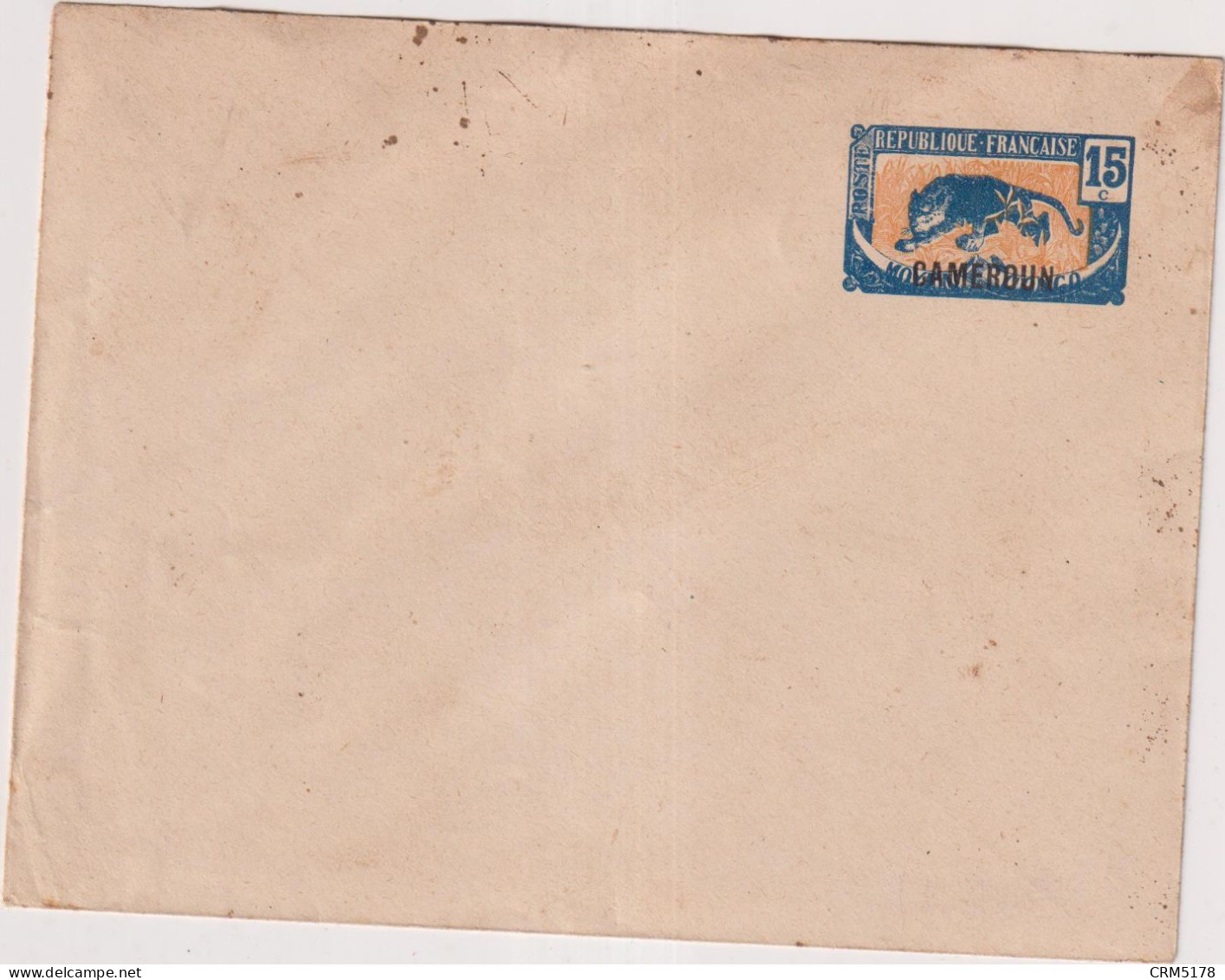 TP ENTIER 15 CTS BLEU & JAUNE-CAMEROUN- S/ ENVELOPPE NEUVE-1921 - Brieven En Documenten