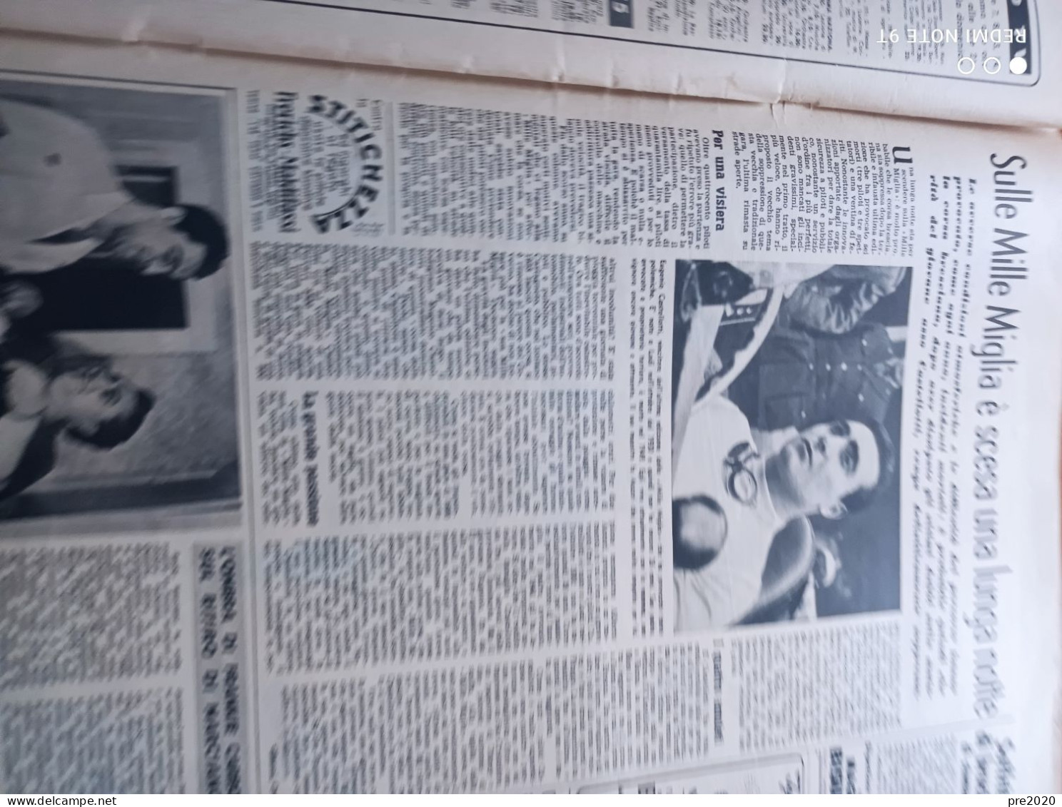 TRIBUNA ILLUSTRATA 1956 EUGENIO CASTELLOTTI PILOTA MILLE MIGLIA SOFIA LOREN PORTO GARIBALDI COMACCHIO - Autres & Non Classés