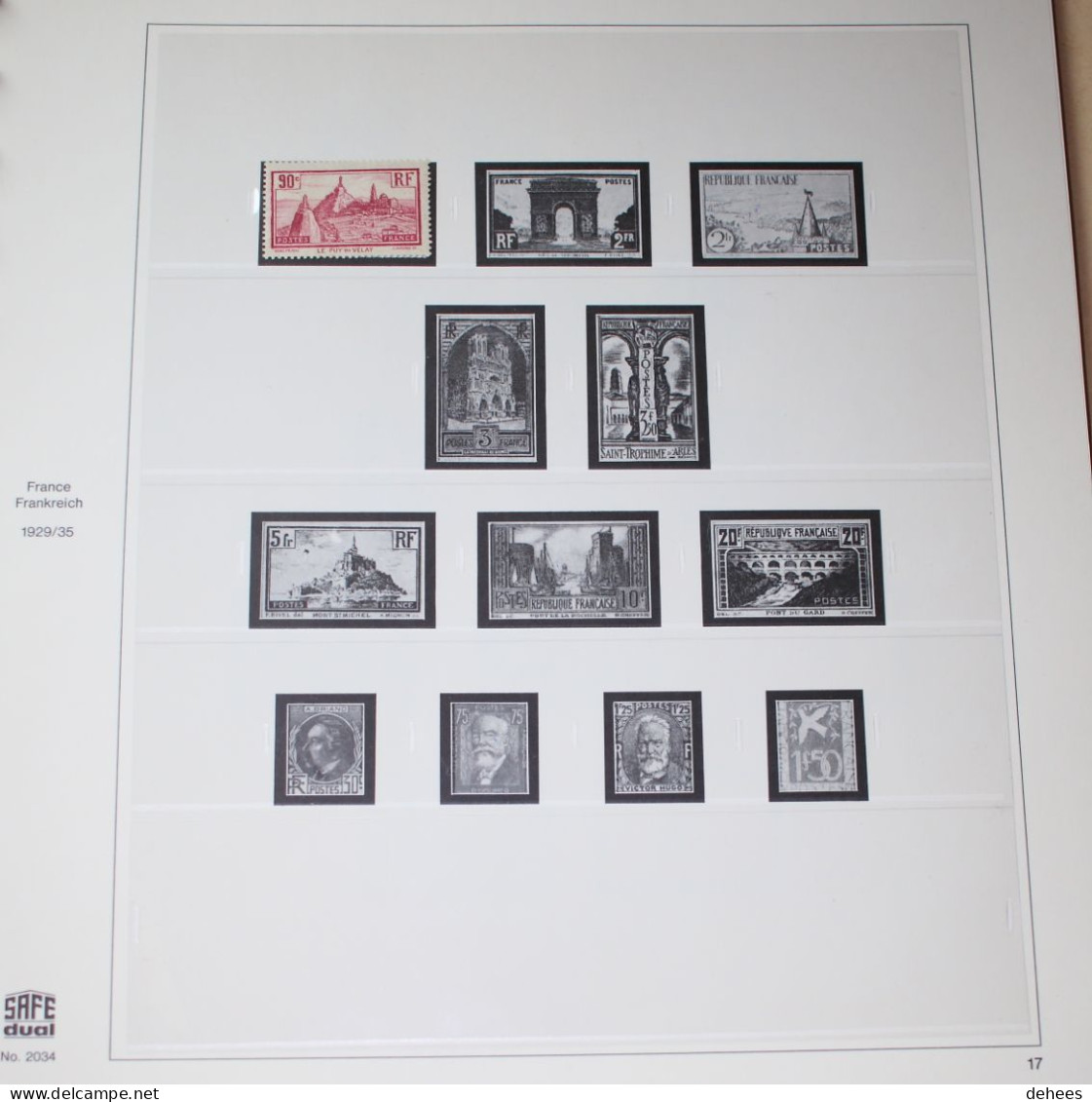 Classeur Album Timbres, SAFE avec boîtier, France 1849 - 1937