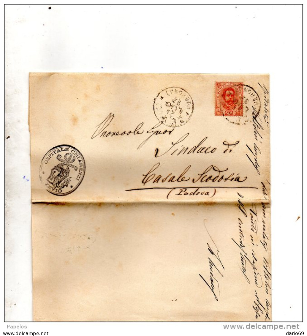 1897  LETTERA CON ANNULLO ZEVIO  VERONA - Storia Postale