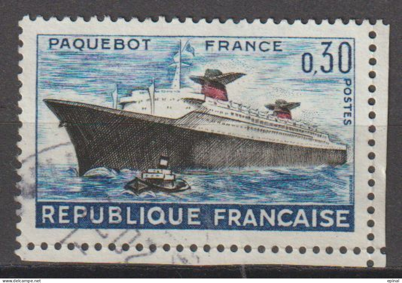 FRANCE : N° 1325 Oblitéré (Premier Voyage Du Paquebot "France") - PRIX FIXE - - Oblitérés