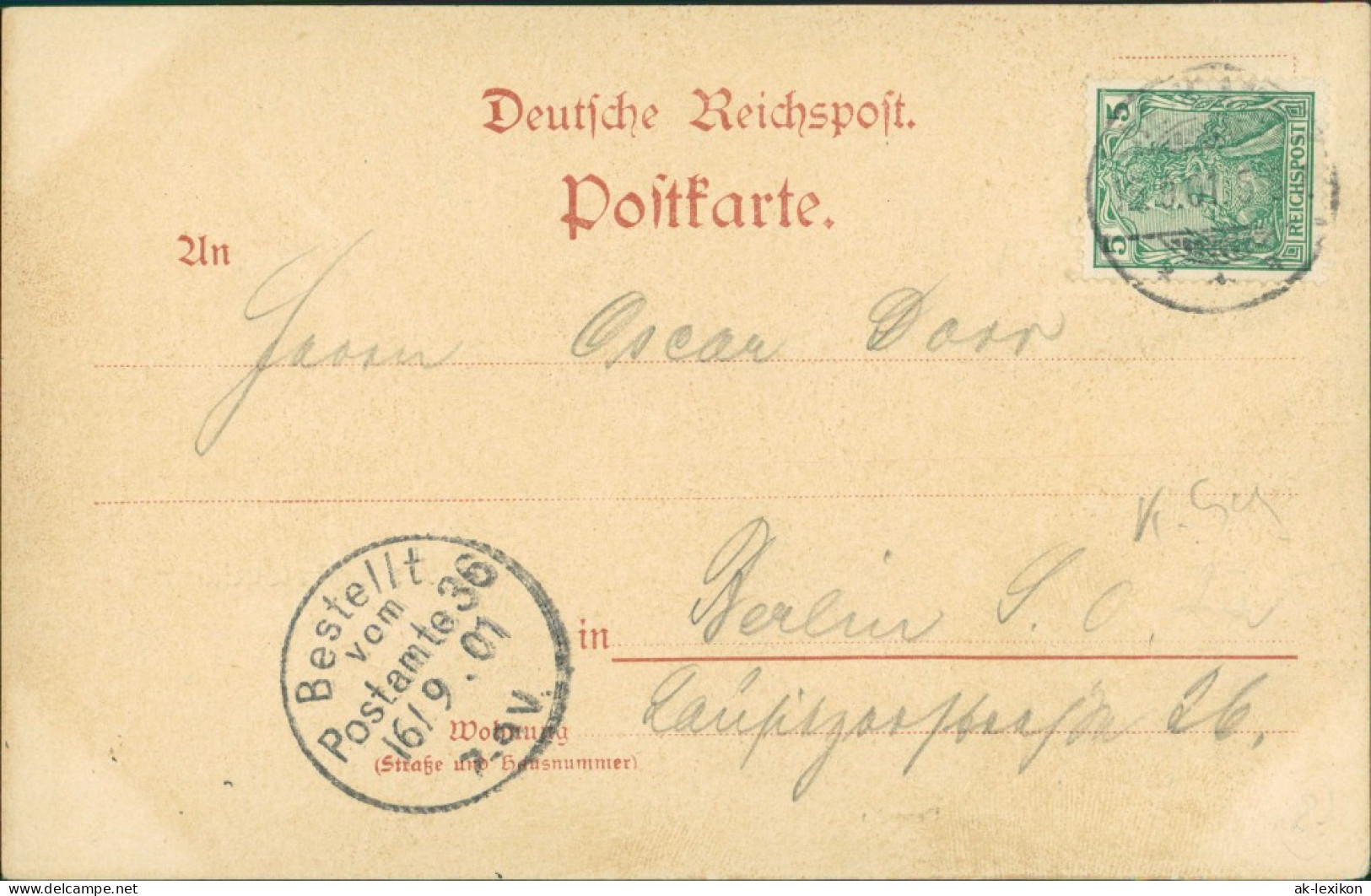 Postcard Neudamm (Neumark) Dębno Gaststätte Veranda Myśliborski  Soldin)   1901 - Pommern