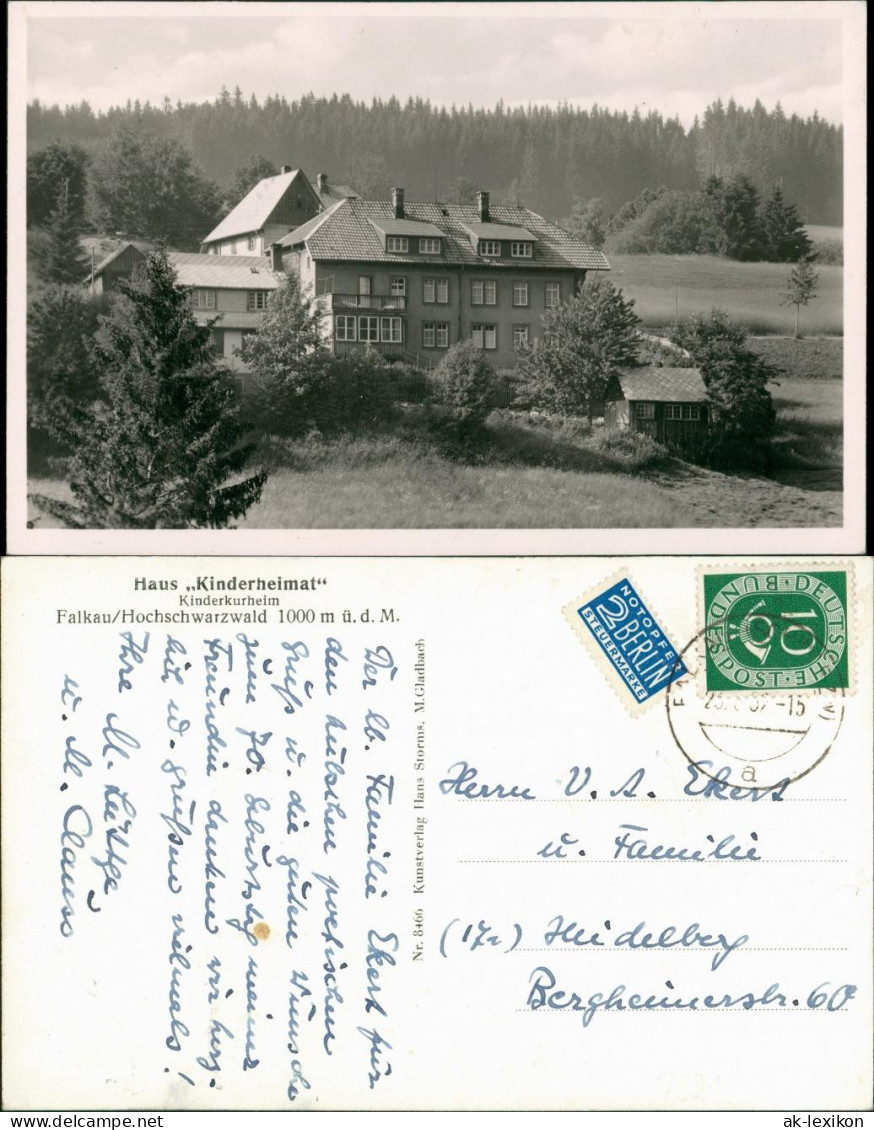 Falkau-Feldberg (Schwarzwald) Haus Kinderheimat - Kinderkurheim 1952  - Feldberg