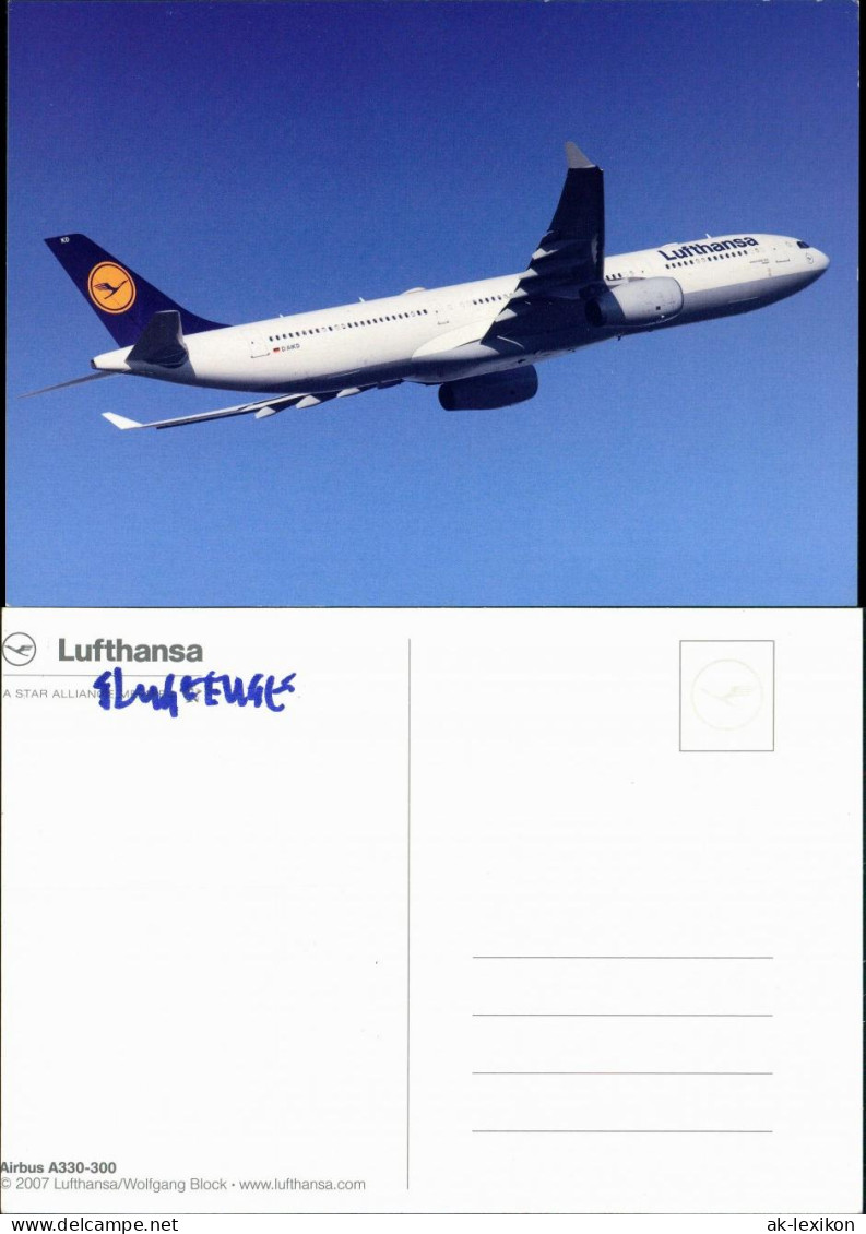 Ansichtskarte  Airbus A330-300 Flugzeuge & Luftverkehr Lufthansa 2007 - 1946-....: Ere Moderne