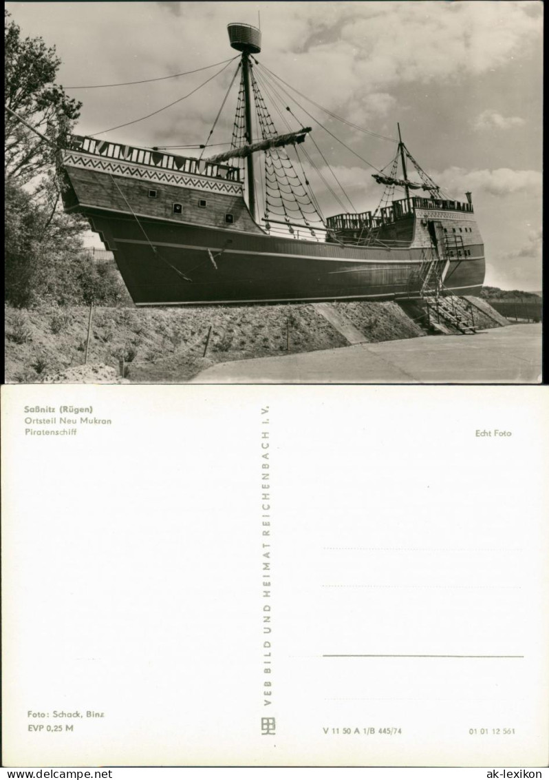 Ansichtskarte Sassnitz Ansichten, Piratenschiff 1974 - Sassnitz