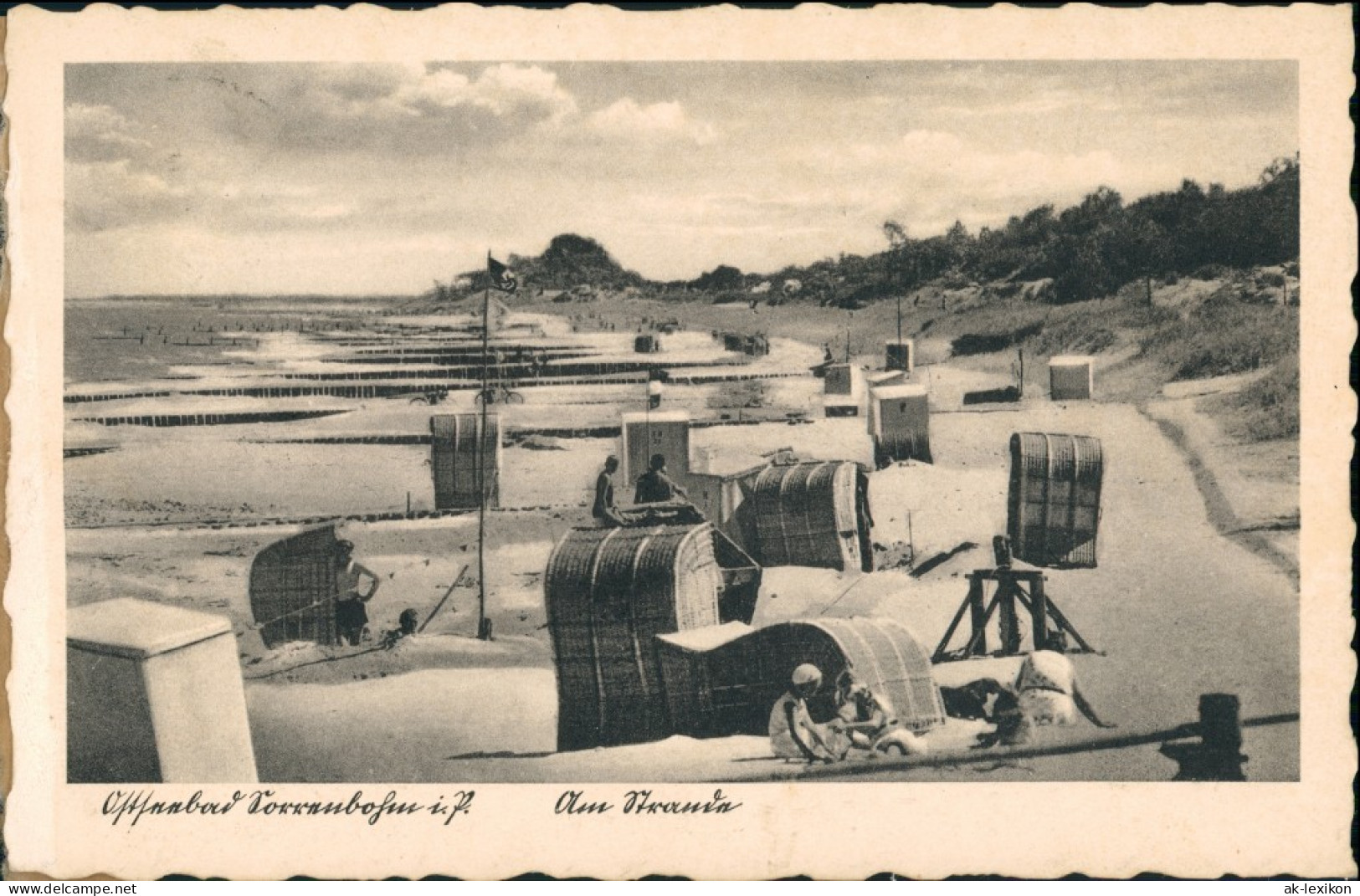 Postcard Sorenbohm Sarbinowo (Mielno) Strandleben 1937 - Pommern